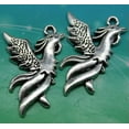 thumbnail image 2 of U8MO 4/10/30/50pc retro style Fire phoenix alloy charm pendants DIY material 35x22mm-ancient silver-30pcs, 2 of 3