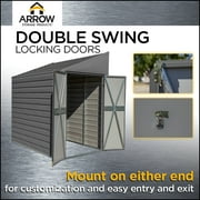 Yardsaver® 4 x 7 ft Steel Storage Shed Pent Roof Eggshell