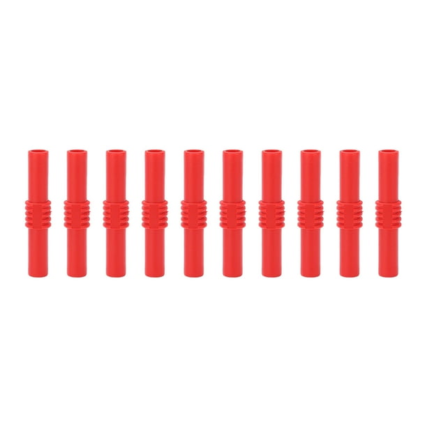 Female To Female Banana Coupler Insulated Banana Socket 10pcs 4mm Insulated Banana Coupler Female To Female Extension Banana Plug Connector For Electronics AppliancesRed ANGGREK IG1110