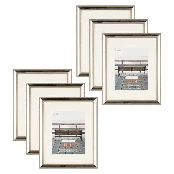Studio Decor Home Mirrored Frame with Mat, 6 Pack