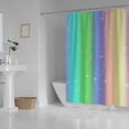 thumbnail image 3 of FREEAMG Shower Curtain,Rainbow Striped Bathroom Curtain, Waterproof Fabric Shower Curtain for Bathroom Hotel Decoration, 66x72 inches, 3 of 6