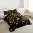 thumbnail image 3 of Homewish Female Men Women Luxury Floral Rose Bedding Comforter Set 2pcs,Vintage Chic Flowers Twin Comforter Sets Microfiber,Black Golden Breathable Bedding Set,Microfiber Bedroom Decor, 3 of 8