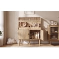thumbnail image 4 of Mteryoing Large Wooden Hamster Cage with Built-in Storage Cabinet, 40" Small Animal Enclosure with Acrylic Panels for Guinea Pig, Natural/Walnut, 4 of 8
