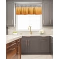 thumbnail image 5 of Kitchen Cafe Valance Curtain for Small Windows,Orange Gray Gradient Minimalist Art Rod Pocket Valances Modern Abstract Stripe Line Window Treatment Panel for Living Room/Bedroom/Bathroom,60x18in, 5 of 9