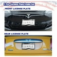 thumbnail image 3 of 2pcs Black Stainless Steel USA American Nations Flag Car License Plate Frame, 3 of 7