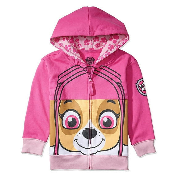 Nickelodeon Toddler Paw Patrol Character Big Face Costume Zip-up Hoodies (3T, Skye)