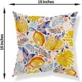 thumbnail image 6 of Summer Tropical Pillow Covers 18x18 Set of 2, Hawaiian Style Watercolor Lemon Colorful Leaves Decor Outdoor Throw Pillows Fruits Plant Decorative Cushion Case for Home Couch Sofa, 6 of 6