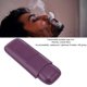 thumbnail image 5 of M Buder Funda Para Puros Estilo Vintage Hecha A Mano Elegante Estuche Portátil De 2 Dedos Para Viajes Fiestas Y Negocios Humidor Compacto Morado, 5 of 9