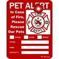 thumbnail image 2 of Blinking Red LED Pet Alert In Case of Fire, Please Rescue Our Pets Sign, 2 of 5