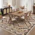 thumbnail image 3 of SIXHOME Southwestern Area Rug 6'x9' Vintage Geometric Large Area Rug Soft Indoor Carpet for Living Room Bedroom Dining Room Boho Rustic Tribal Rug, 3 of 7