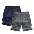 thumbnail image 2 of BXSRUTA Boys Quick Dry Cooling 2 Pack Shorts Breathable Mesh Casual Athletic Five Pocket Bottoms for Summer Sports Beach, 2 of 5