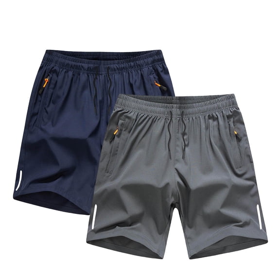 WMTBSRSW Back to School Outfits Boys 2 Pack Quick Dry Athletic Shorts with Zipper Pockets High Waisted Drawstring Shorts for Running Kids Summer Beack Shorts Bronze