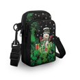 thumbnail image 3 of HELLHERO 2 Layers Adjustable Shoulder Strap Crossbody Bag, Polyester Small Crossbody Purse for Men, Women, Gift Snowman Joy, 3 of 7