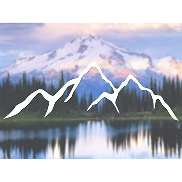 Mountain Silhouette Genuine ViaVinyl Decal Sticker Window, Laptop MacBook, iPad Tablets More! Large 6" Size!