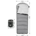thumbnail image 2 of Versatile Double Sleeping Bag for Outdoor Camping - Machine Washable & Water-Resistant, Perfect for All Seasons (Grey, 1.8KG), 2 of 7