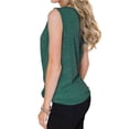 thumbnail image 3 of keepw Débardeur Sans Manches pour Femmes Col en V Boutons Nœud devant Vert TG, 3 of 6