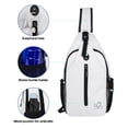 thumbnail image 5 of WATERFLY Unisex Hiking Travel Nylon Sling Bag Cross-Body Shoulder Chest Bag,White, 5 of 7