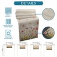 thumbnail image 6 of Watercolor Flowers Table Runner 36 Inches Long Farmhouse Dress Scarves, Spring Daisy Floral Butterflly Beige Dining Tablerunner for Coffee Table/Kitchen Island/Party Décor, Small 13" x 36", 6 of 8