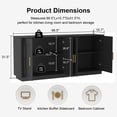 thumbnail image 3 of Rumiiro Modern 67'' Sideboard Buffet Cabinet with Storage, 4 Arched Doors, 2 Adjustable Shelves, Black, 3 of 7