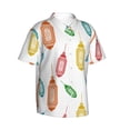 thumbnail image 2 of Hawaiian Shirt For Men, Light Bulb Pattern Vintage Mens Button Down Short Sleeve Shirt, Summer Beach Shirts For Men, 2 of 2