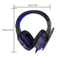 thumbnail image 3 of Auriculares para juegos Consola de juegos para computadora Sonido envolvente estéreo Auriculares con cable de 3,5 mm Auriculares, Negro Azul, Tipo sin LED Inevent EL5139-05B, 3 of 7