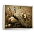 thumbnail image 2 of Designart "Adornment Of Classic Vintage Peacock Flowers" Animals Peacock Floater Framed Canvas Art Print, 2 of 5