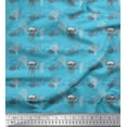 thumbnail image 1 of Soimoi Polyester Crepe Fabric Fish,Coral & Jellyfish Ocean Print Fabric by The Yard 42 Inch Wide, 1 of 1