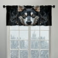 thumbnail image 4 of Window Treatment Tiers Solid Short Curtain for Small Window Bedroom 52 x 18 Inches, Colorful Deer With Huge Antlers Under Blue Sky Window Treatments Valance for Living Room, 1 Panel, 4 of 5