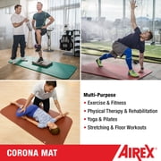 AIREX Corona Premium Exercise Mat Fitness for Yoga, Physical Therapy, Rehabilitation, Balance & Stability Exercises, Pilates, Aerobics