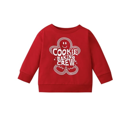 

Ma&Baby Toddler Baby Boy Girls Christmas Sweatshirt Long Sleeve Crewneck Pullover Tops Xmas Clothes