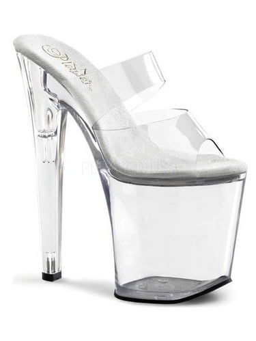 clear high heel slides