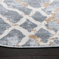thumbnail image 3 of SAFAVIEH Martha Stewart Isabella Hughie Diamond Area Rug, Silver/Ivory, 6'7" x 6'7" Round, 3 of 11