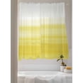 thumbnail image 3 of Sheer Curtains 72 Inches Long 2 Panels Set for Bedroom, Yellow White Ombre Semi Sheer Curtains for Windows, Farmhouse Funny Gradient Striped Voile Window Treatments Rod Pocket Curtain, 3 of 7