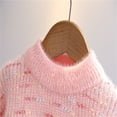 thumbnail image 4 of SERTG Girls Knit Sweater with Strawberry Bear Round Neck Fall Winter Long Sleeves Comfortable Casual Tops for Children 1-8 Years(Pink,3 Years), 4 of 9