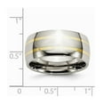 thumbnail image 2 of Titanium 14k Gold Inlay 10mm Polished Band Ring - Size 10, 2 of 2