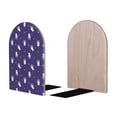 thumbnail image 2 of Lsque Astronaut Rabbit Printed Wood Bookends,Non-Skid Bookend for Shelves,Heavy Duty Support Bookends,Non-Slip Foam Pads for Office, Home, and Library,1 Pair, 2 of 8