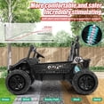 thumbnail image 3 of VIBESPARK 24V 2-Seater XL Ride on Toys with Remote Control for Toddlers, 7AH Battery Powered Ride on Electric Car for Kids w/ Metal Frame, Bluetooth, Bright LED Lights, MP3, Spring Suspension, Black, 3 of 8