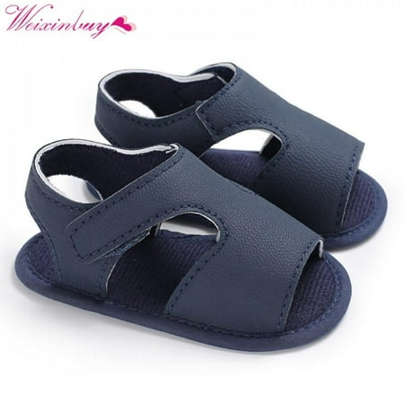 

SweetCandy Baby Boys Summer Shoes PU Soft Bottom Sandals Toddler Newborn Casual Baby Solid Color Fashion Shoes