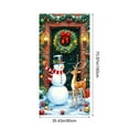 thumbnail image 3 of Hometravel Large Christmas Door Cover, Festive Seasonal Entryway Decoration, Holiday Theme Fabric Wall Hanging for Home and Party, 3 of 6