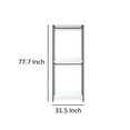 thumbnail image 5 of Benjara Cox Modular Closet System, 2 Hanging Rods, White Shelves, Black Metal, 5 of 5