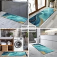 thumbnail image 2 of Blue Marble Gold Wave Pattern Kitchen Rug Mat,Kitchen Runner Rugs Non Skid Washable,Decorative Kitchen Floor Mats for Kitchen,Sink,Laundry,17"X47", 2 of 5