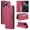 Red, variant on Allytechgroup Wallet Case for iPhone 15 Pro, Slim Lightweight PU Leather Stand Flip Phone Case with Credit Card Slot Shockproof Protective Back Cover for iPhone 15 Pro Women Men, Black