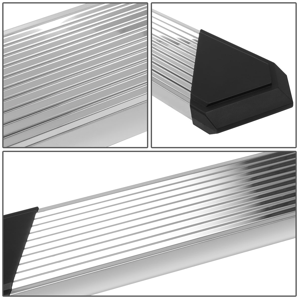DNA Motoring 6" OD Chrome Side Step Nerf Bars Running Boards for 2019-2022 Ram 1500 Crew Cab