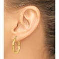 thumbnail image 3 of 10K Yellow Gold Polished 3Mm Lightweight Tube Hoop Earrings (Width 3) (Length 25) - Jbsp, 3 of 5