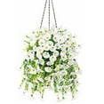 thumbnail image 3 of Wall Mounted Hanging Basket for Plants - 75cm Sturdy Rod Flower Display, Decorative Wall Decor for Home Garden Patio Balcony, Easy Install Lightweight Versatile Indoor Outdoor Hanging Planter, 3 of 7
