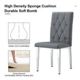 thumbnail image 4 of Miekor Furniture 8 piece set of gray armless dining chairs brings a touch of elegance and mystery to the dining area with its deep gray tone 73602, 4 of 16