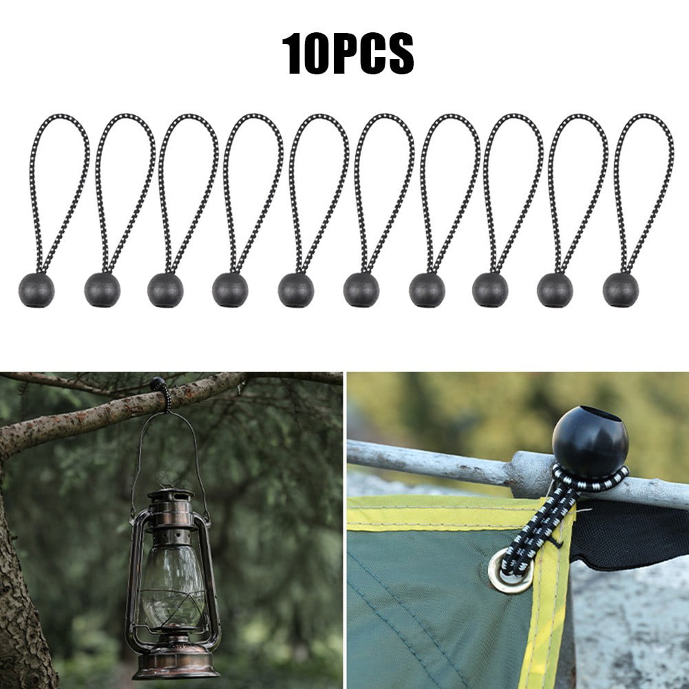 10pcs/set Heavy Duty Ball Head Bungee Cord Tarp Canopy Tie Down St-xd 