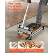 VEVOR 13 inch Vinyl Floor Cutter, 12mm Thick Laminate Flooring Cutter with 15°/30°/45° Adjustable Angle Settings, Flexible Wheels, Telescoping Handle, Certain Engineered Wood, LVT, VCT, SPC, LVP, WPC