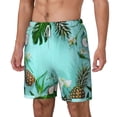 thumbnail image 2 of Balery Tropical Pineapple Mens Swim Trunks Swim Shorts for Men Quick Dry Inseam Beach Shorts with Compression Liner Pocket-Small, 2 of 9