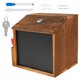 thumbnail image 1 of Buzón de sugerencias de madera FUYGRCJ con ranura y cerradura, para encimera o pared, con pizarra, caja de donaciones vintage, caja multifuncional para comentarios y sugerencias., 1 of 8